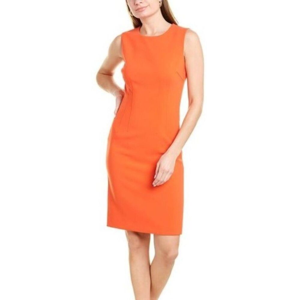 NWT Kobi Halperin Orange Shai Sheath Dress Womens Size 6